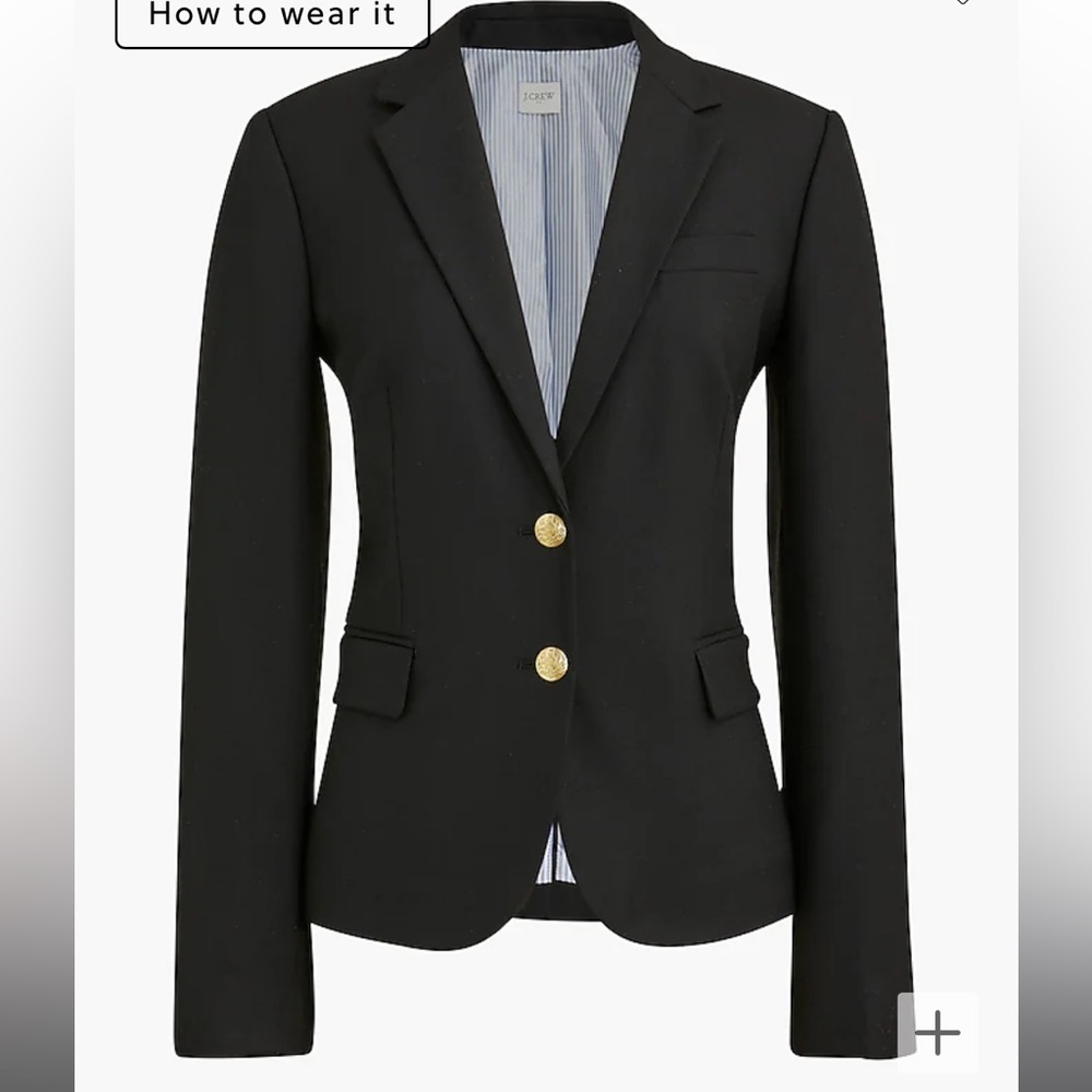 J. Crew Black Blazer with Gold Buttons